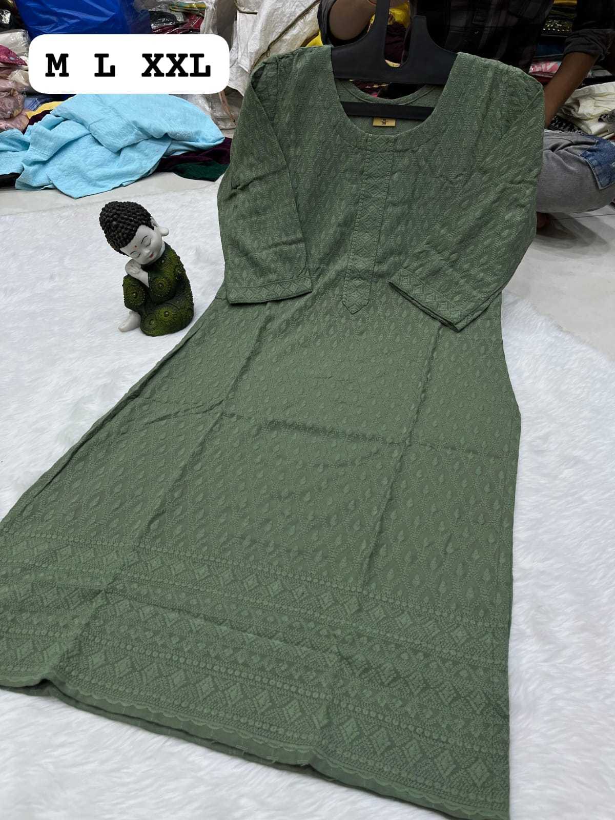 Ynf Viscose Rayon KESH258 VDA178 Kurti Wholesale Festive Kurtis Rayon Kurtis Chikan Kurti Manufacturer- Kapda Export