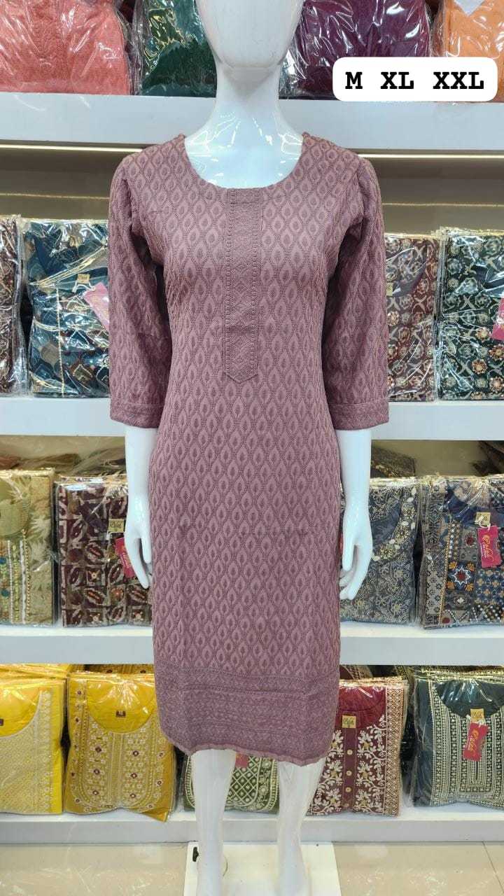 Ynf Viscose Rayon KESH258 VDA178 Kurti Wholesale Festive Kurtis Rayon Kurtis Chikan Kurti Manufacturer- Kapda Export
