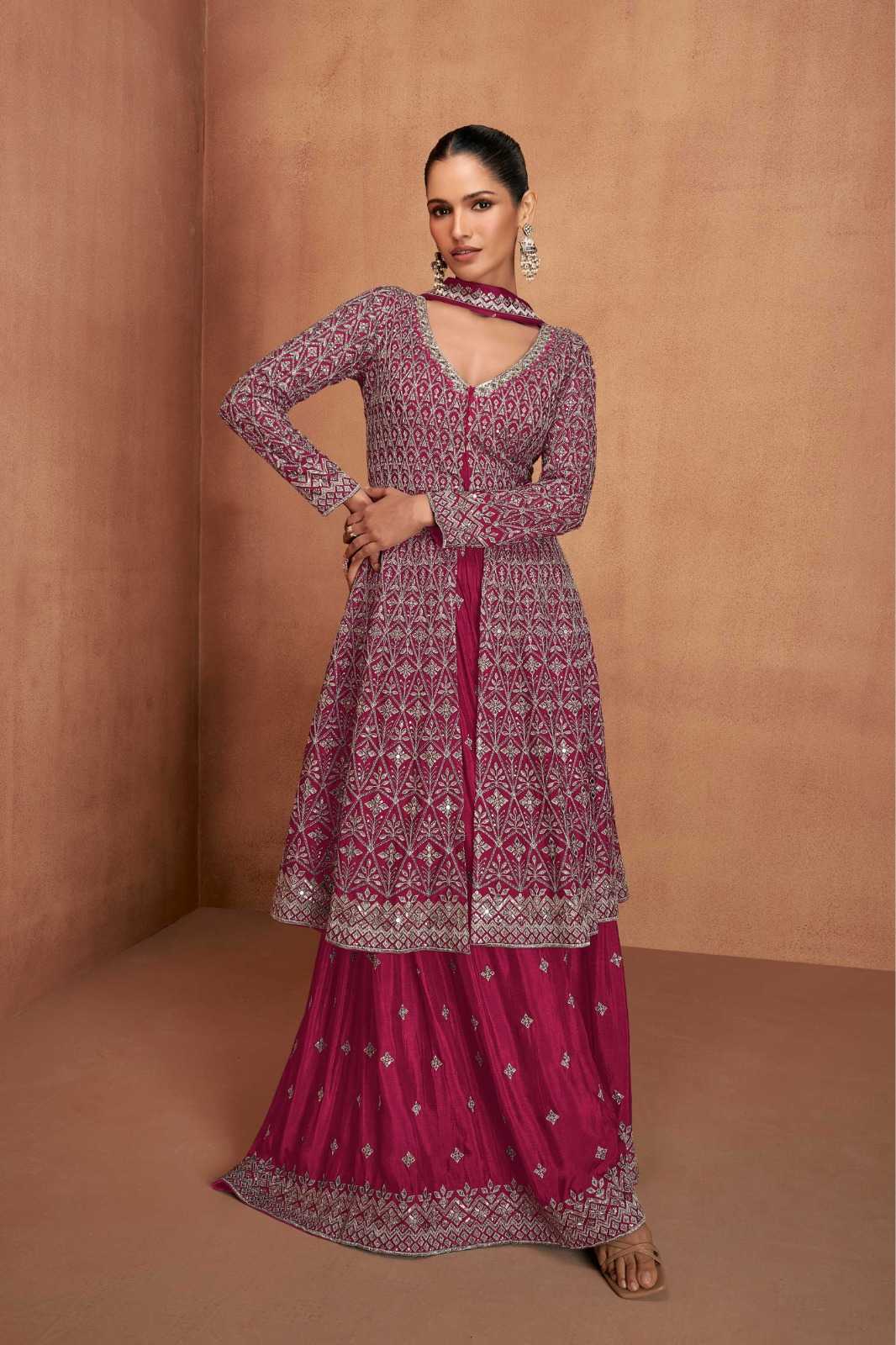 Ynf Chinon RIN184 Gulkayra Designer-VIANA Suits & Dresses Rakhi Collections Festive Collections Wholesale Sharara Salwar Suits Party wear suits Wedding Suits Manufacturer- Kapda Export