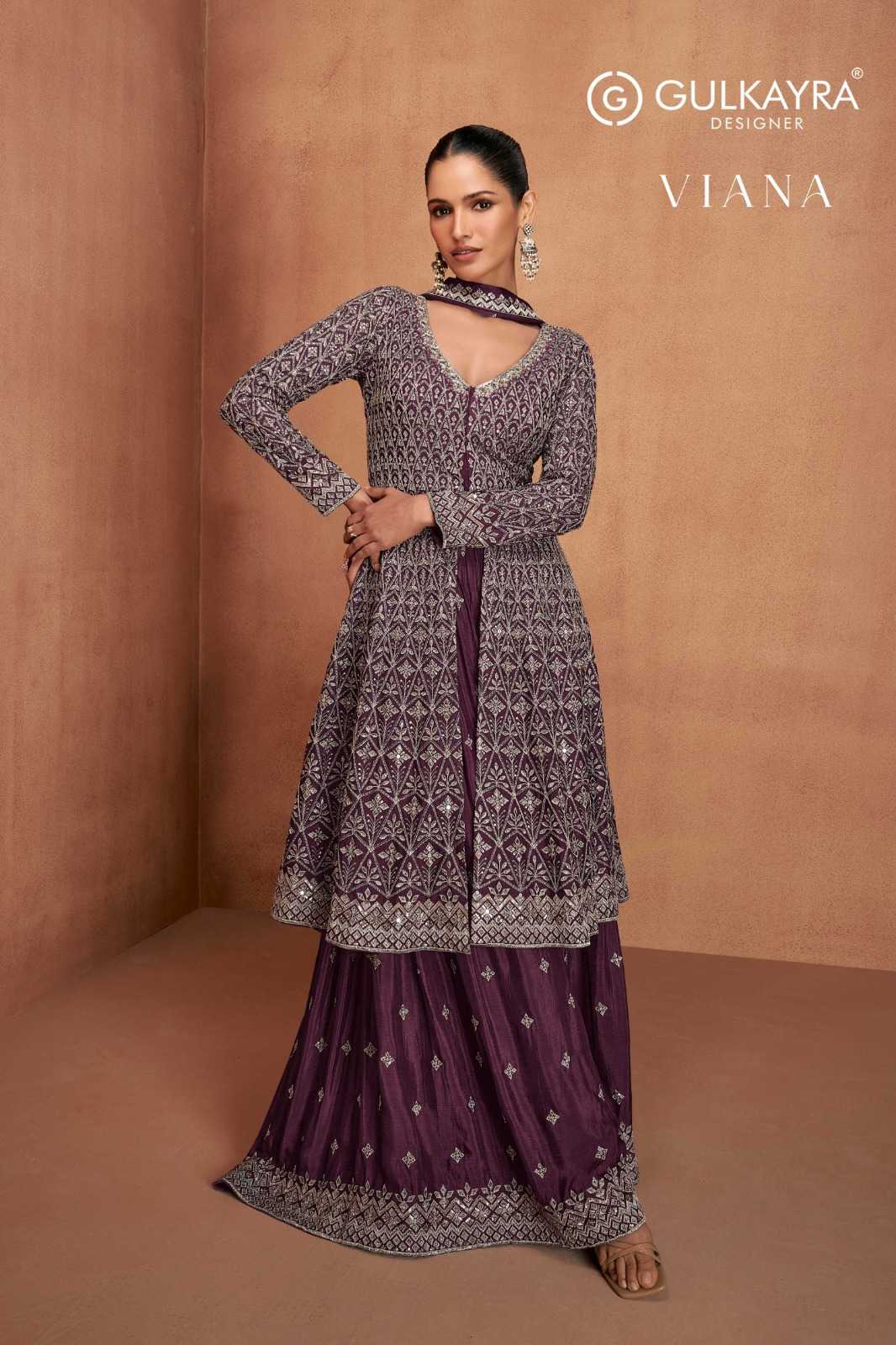 Ynf Chinon RIN184 Gulkayra Designer-VIANA Suits & Dresses Rakhi Collections Festive Collections Wholesale Sharara Salwar Suits Party wear suits Wedding Suits Manufacturer- Kapda Export