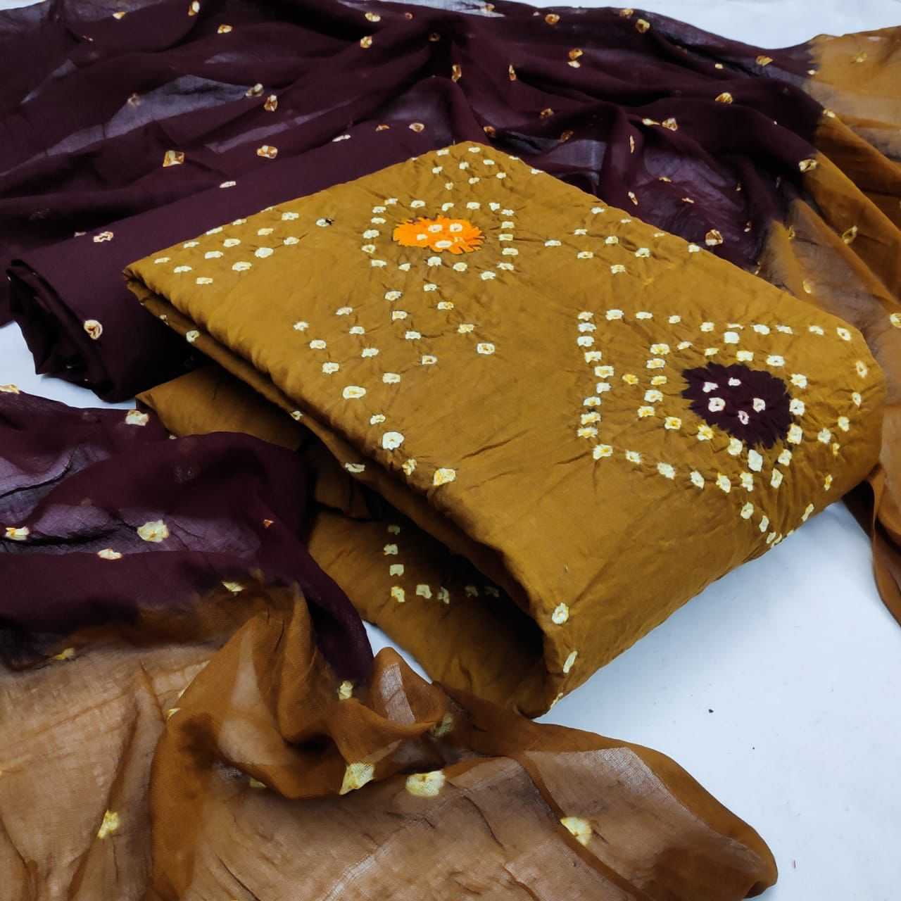 Ynf Cotton Bandhni KESH197 RAGHUVANSI Sarees Wedding Collections Teej Sarees Wholesale Hand Work Sarees Bandhani Bandhej Sarees Cotton Sarees Manufacturer- Kapda Export