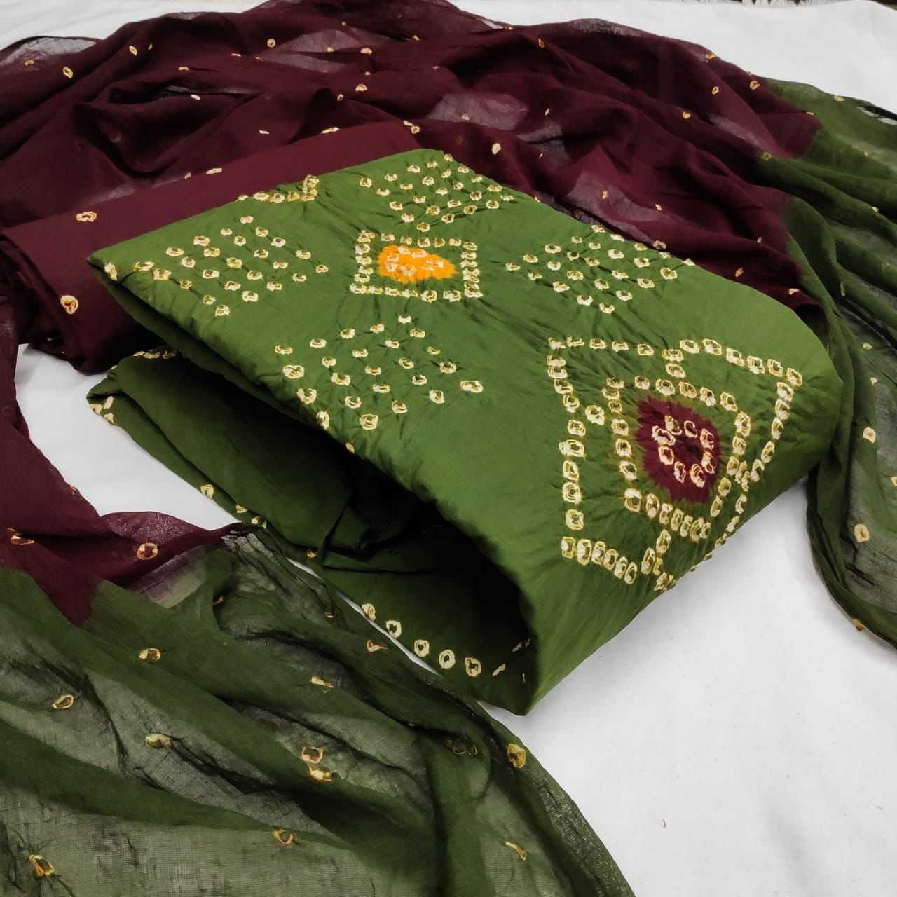 Ynf Cotton Bandhni KESH197 RAGHUVANSI Sarees Wedding Collections Teej Sarees Wholesale Hand Work Sarees Bandhani Bandhej Sarees Cotton Sarees Manufacturer- Kapda Export