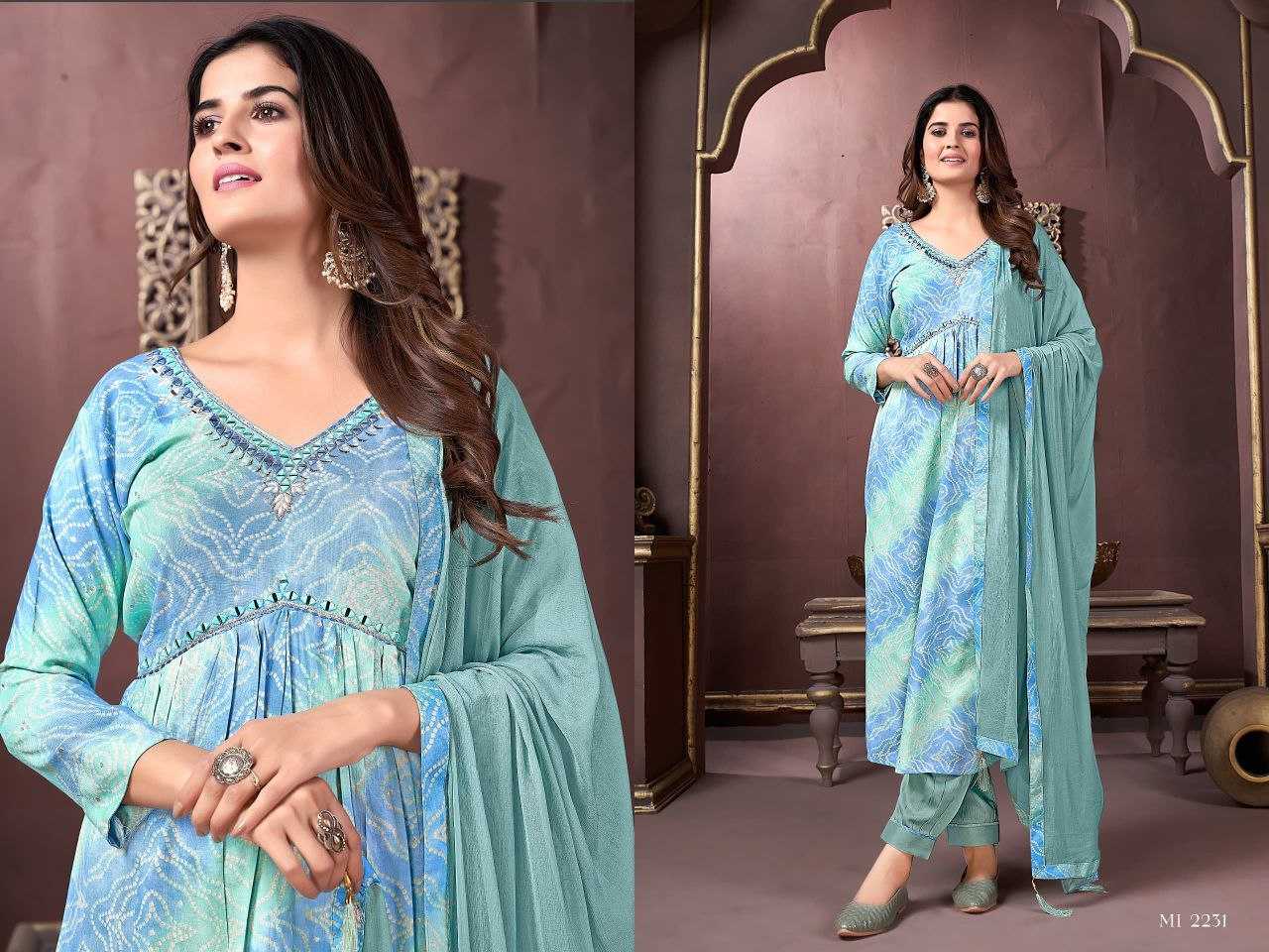 Ynf Cotton KESH354 GRM06 Suits & Dresses Wholesale Ladies Suits Alia Cut Suits Party wear suits Zari Work Suit Manufacturer- Kapda Export