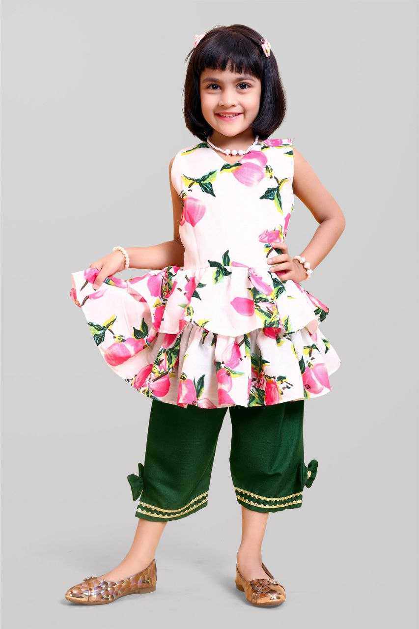 Ynf Cotton KESH461 HK 34 Kids Wear Wholesale Top & Pant Girls Frock Manufacturer- Kapda Export