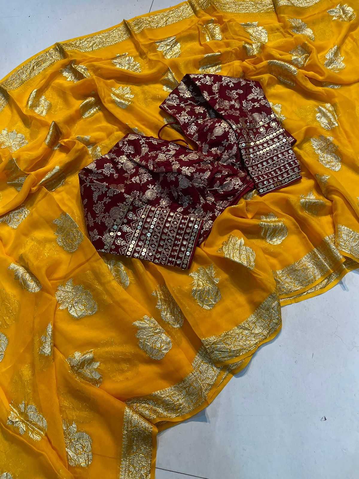 Ynf Pure Viscos RIN104 APE58 Sarees Teej Sarees Festive Collections Wholesale Jacquard Saree Viscose Saree Sarees With Blouse Manufacturer- Kapda Export