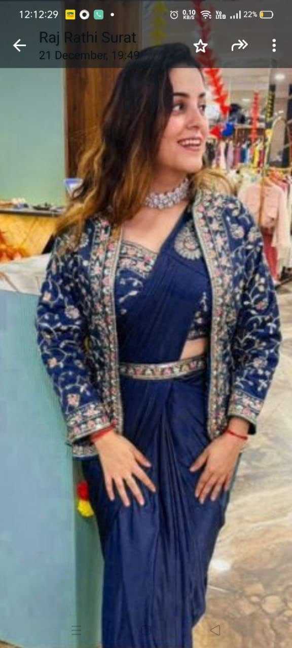 Ynf Rangoli Silk RIN170 ST-1078 Sarees Wedding Collections Festive Collections Wholesale Ready To Wear Sarees Embroidered Sarees Saree with Belt Manufacturer- Kapda Export