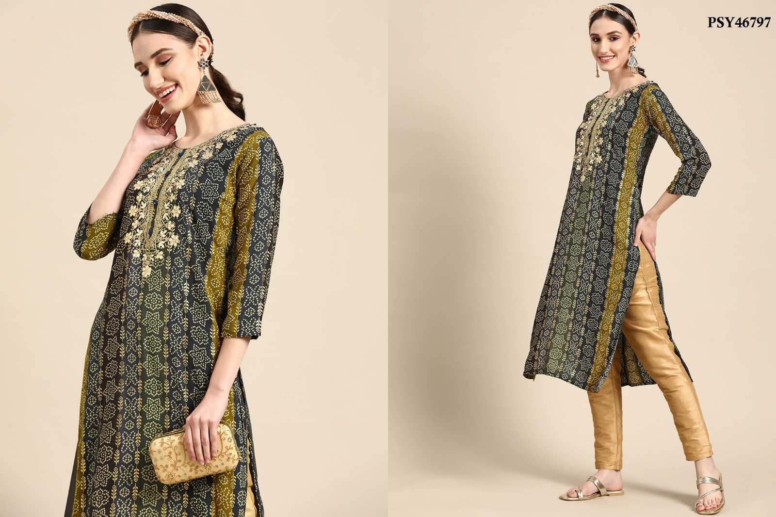 Ynf Rayon KESH113 Sanjana Lifestyle-Prasuti Kurti Rakhi Collections Festive Collections Wholesale Rayon Kurtis Fancy Kurti Bandhani Kurtis Manufacturer- Kapda Export