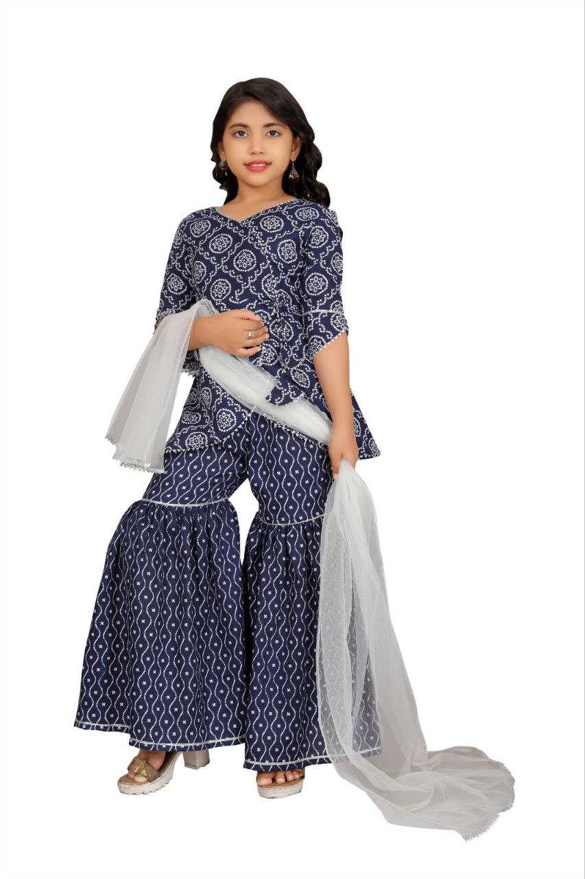 Ynf Rayon KESH461 HK 51 Kids Wear Wholesale Kids Sharara Top & Pant Manufacturer- Kapda Export