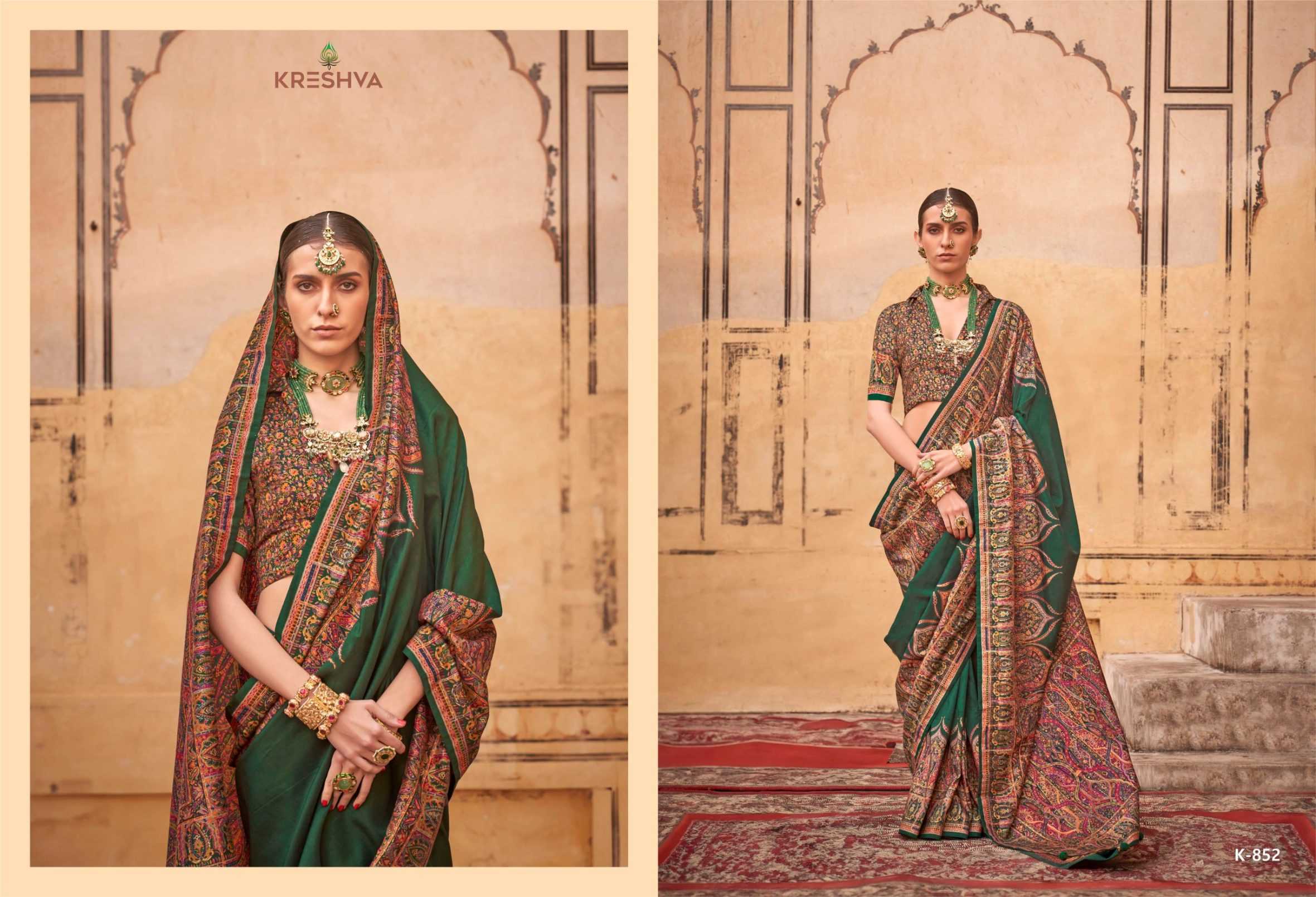 Ynf Silk KESH113 Kreshva-Rambha Sarees Rakhi Collections Wedding Collections Wholesale Party Wear Sarees Printed Sarees Traditional Sarees Manufacturer- Kapda Export
