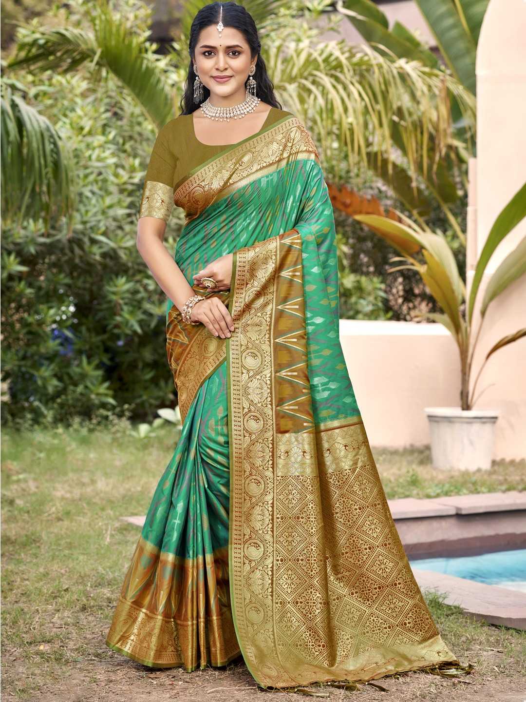 Ynf Silk KESH416 BUNAWAT-POCHAMPALLI SILK VOL-05 Silk Sarees Wedding Collections Onam Sarees Wholesale Pure Silk Sarees Designer Silk Sarees Festival Silk Sarees Manufacturer- Kapda Export