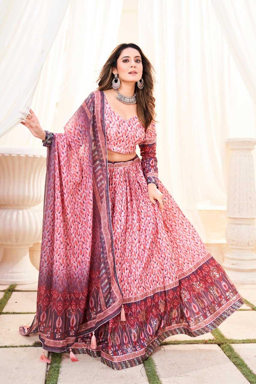 Ynf Chinon RIN119 GRTN7093 Lehengas Wedding Collections Wholesale Chiffon Lehenga Sangeet Outfits Manufacturer- Kapda Export