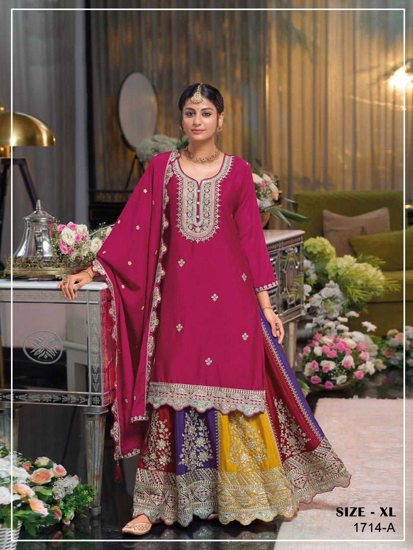 Ynf Chinon RIN197 4285 Suits & Dresses Wedding Collections Festive Collections Wholesale Designer Suits Bridesmaid Outfits Handwork Suits Manufacturer- Kapda Export