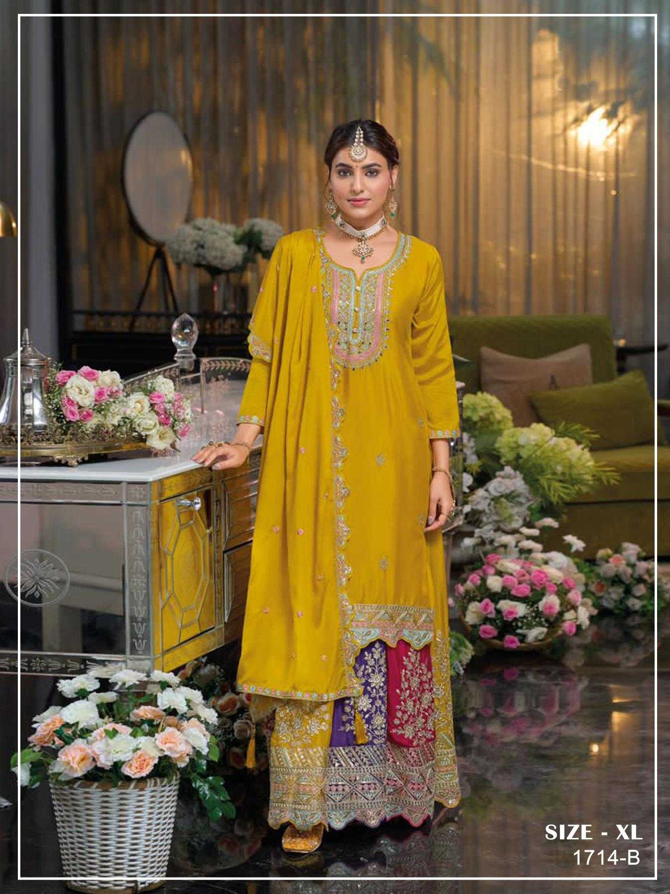 Ynf Chinon RIN197 4285 Suits & Dresses Wedding Collections Festive Collections Wholesale Designer Suits Bridesmaid Outfits Handwork Suits Manufacturer- Kapda Export