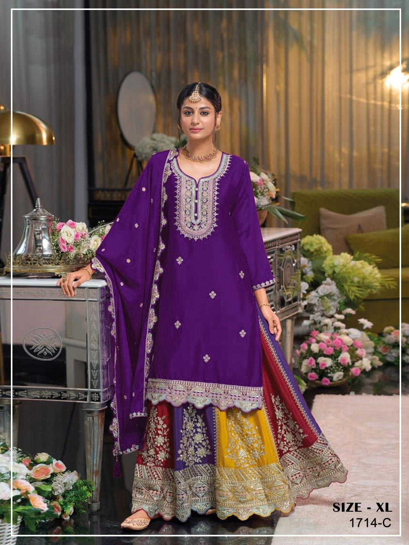 Ynf Chinon RIN197 4285 Suits & Dresses Wedding Collections Festive Collections Wholesale Designer Suits Bridesmaid Outfits Handwork Suits Manufacturer- Kapda Export