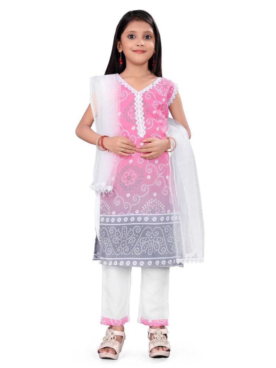 Ynf Cotton KESH461 Jaypuri Kids Wear Wholesale Top & Pant Girls Kurti Manufacturer- Kapda Export