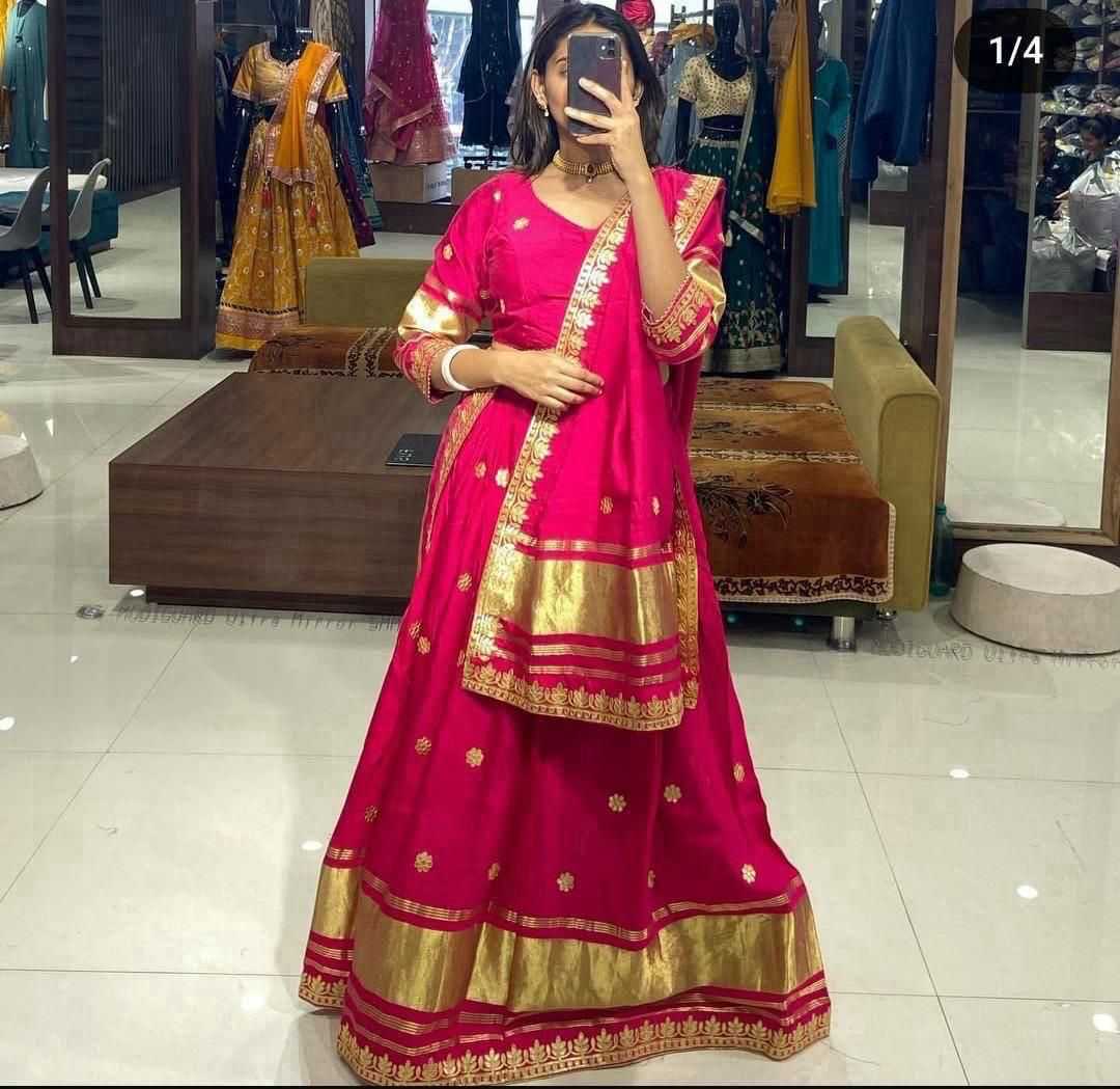 Ynf Gajji Silk RIN128 RJK02 Lehengas Navratri Chaniya Choli Wholesale Navratri Gowns Gota Patti Lehenga Manufacturer- Kapda Export