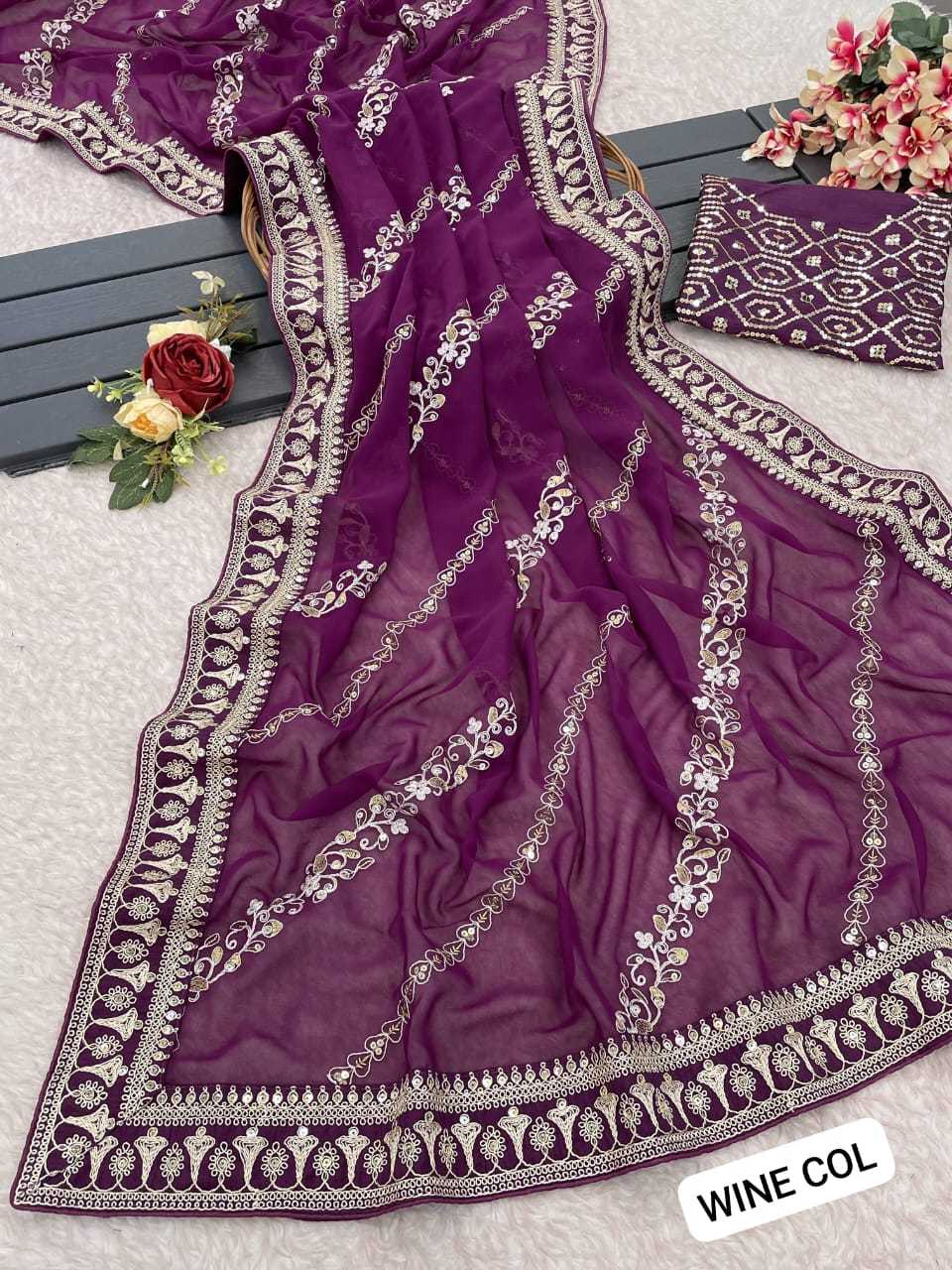 Ynf Georgette RIN205 781 Sarees Wedding Collections Festive Collections Wholesale Georgette Sarees Engagement Outfits Ram Navami Collections Manufacturer- Kapda Export
