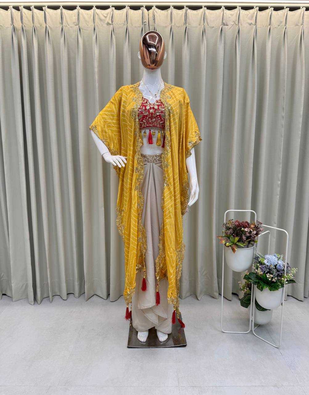 Ynf Mono Slub RIN110 BE-308 Western Wears Wedding Collections Wholesale Co-ord Set Bridesmaid Outfits Manufacturer- Kapda Export