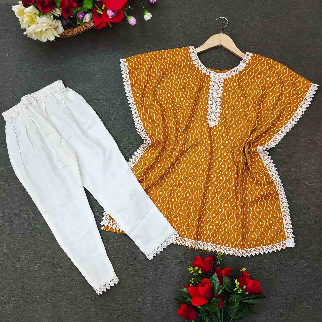 Ynf Rayon KESH461 Kiyara Kids Wear Wholesale Kids Frocks Top & Pant Girls Frock Manufacturer- Kapda Export