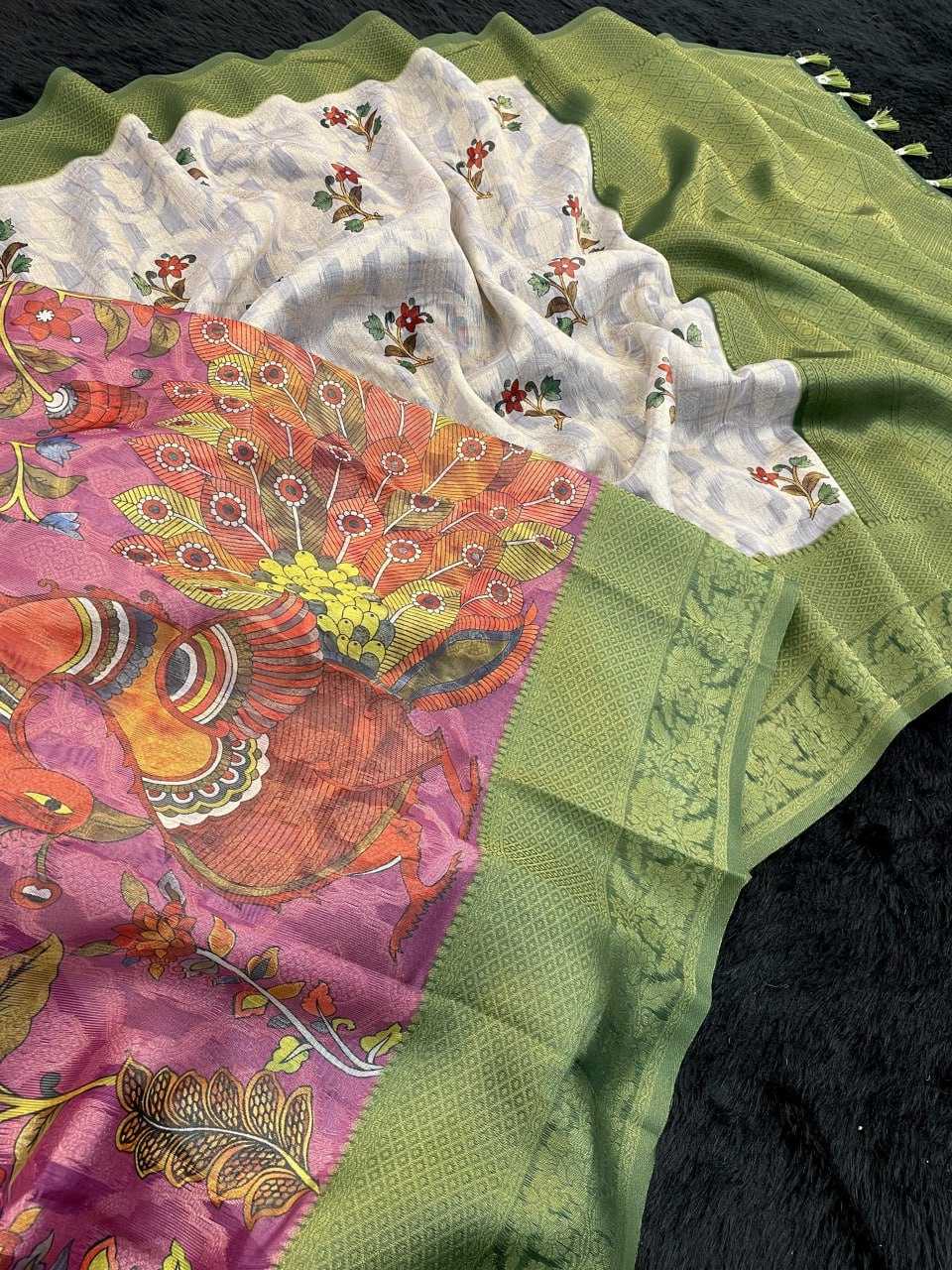 Ynf Soft Cotton Silk RIN116 MASTAANI Sarees Silk Sarees Festive Collections Wholesale Cotton Linen Sarees Half-and-Half Sarees Traditional Silk Sarees Kalamkari Silk Sarees Eid Collections Manufacturer- Kapda Export