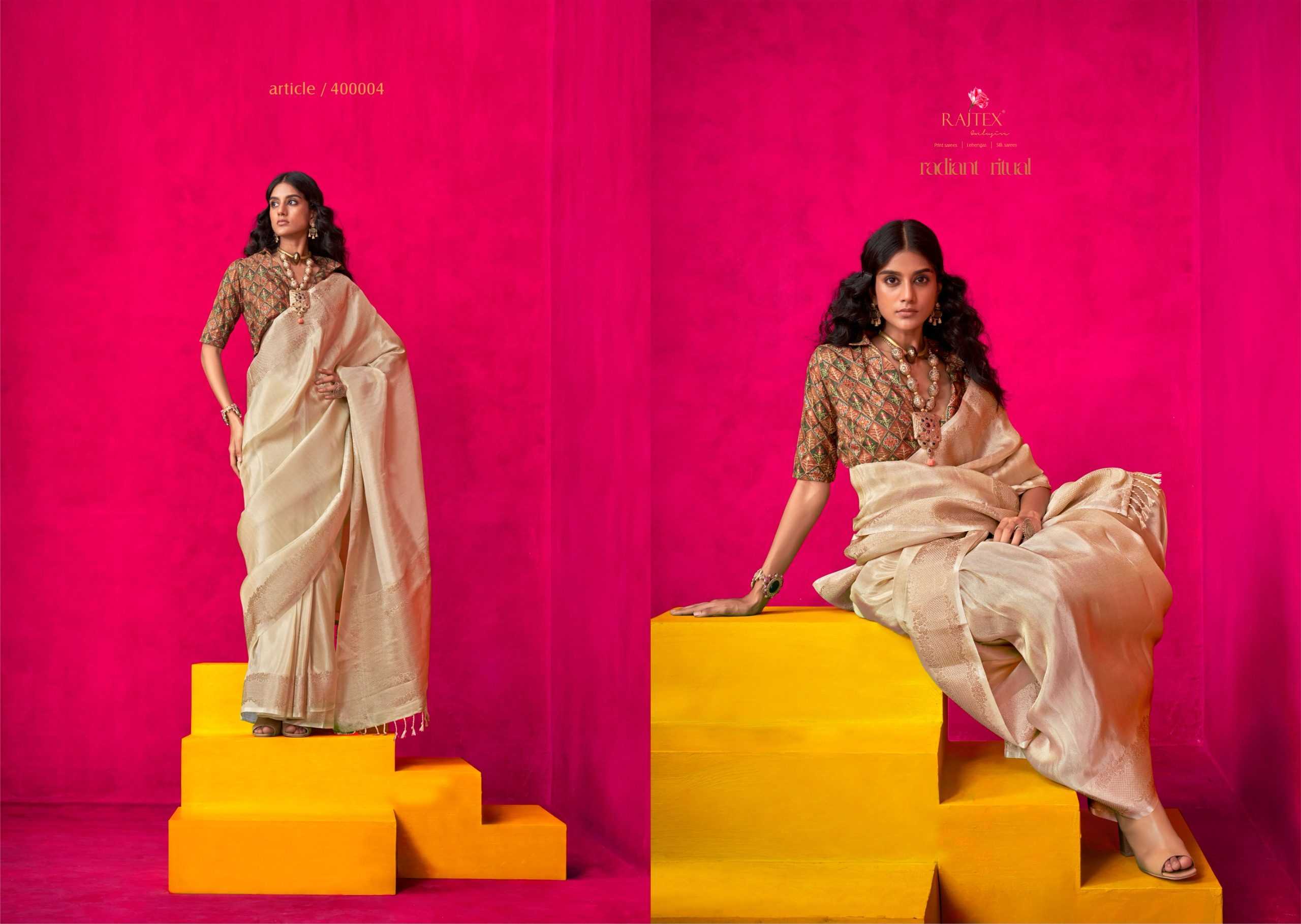 Ynf Tissue KESH113 Rajtex-Klaila Sarees Rakhi Collections Festive Collections Wholesale Party Wear Sarees Fancy Sarees Embroidered Sarees Manufacturer- Kapda Export