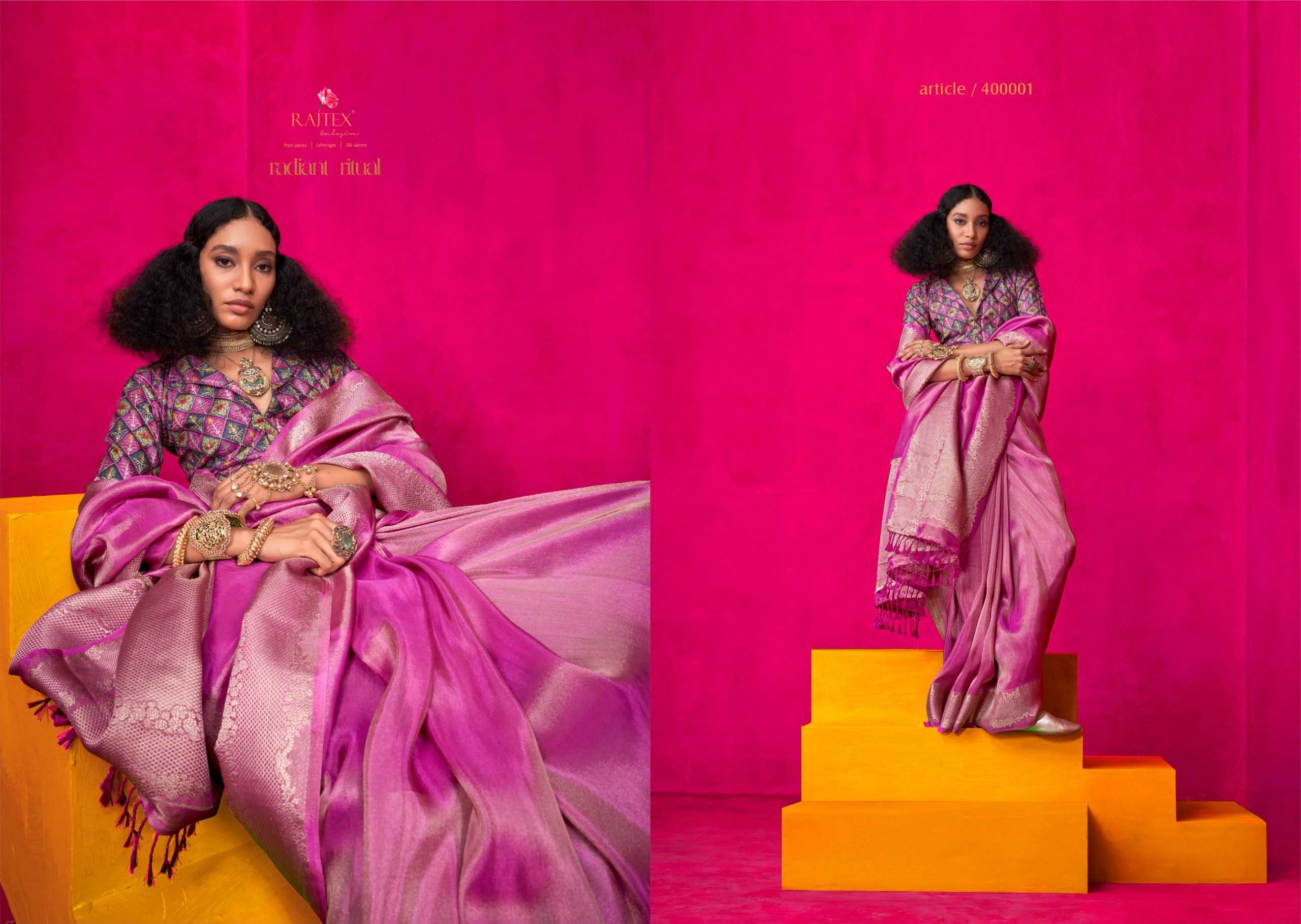 Ynf Tissue KESH113 Rajtex-Klaila Sarees Rakhi Collections Festive Collections Wholesale Party Wear Sarees Fancy Sarees Embroidered Sarees Manufacturer- Kapda Export