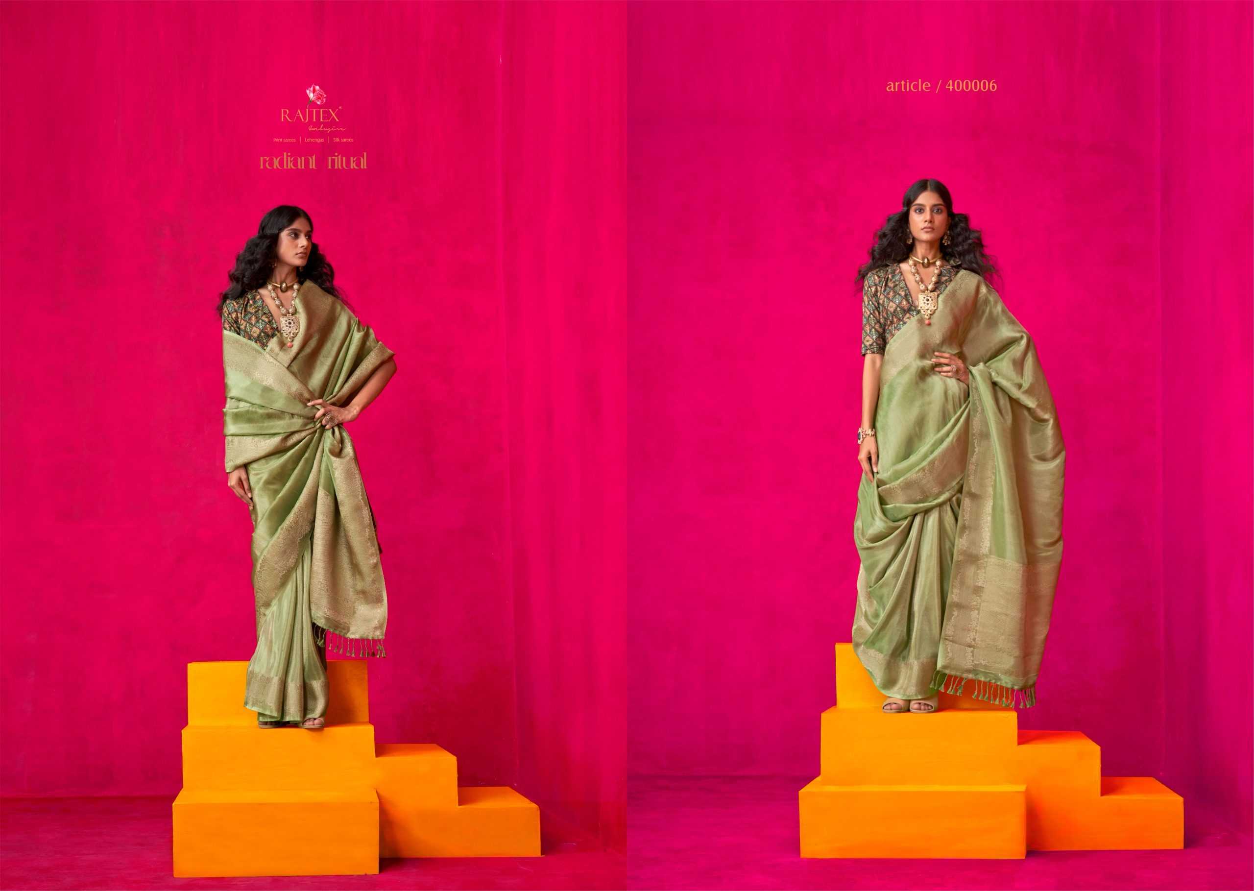 Ynf Tissue KESH113 Rajtex-Klaila Sarees Rakhi Collections Festive Collections Wholesale Party Wear Sarees Fancy Sarees Embroidered Sarees Manufacturer- Kapda Export