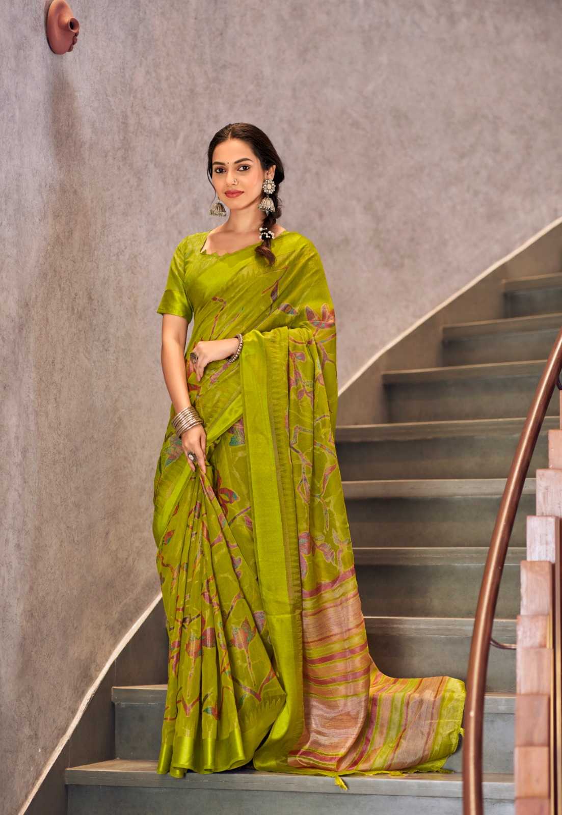 Ynf Blue Berry RIN203 212 Sarees Wholesale Brasso Sarees Manufacturer- Kapda Export