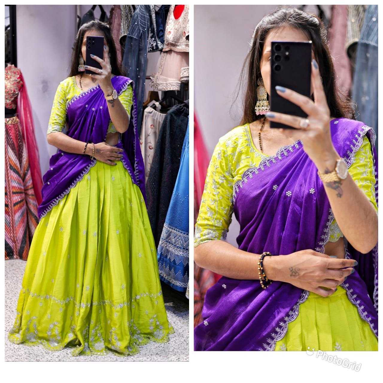 Ynf Chinon Silk RIN220 151 Lehengas Wholesale Designer Lehenga Embroidered Lehenga Fish Cut Lehenga Manufacturer- Kapda Export