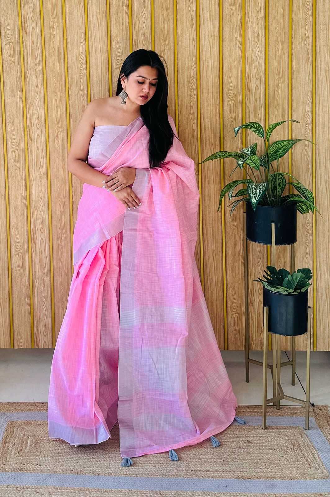 Ynf Cotton RIN183 GRIVA Sarees Rakhi Collections Festive Collections Wholesale Fancy Sarees Cotton Linen Sarees Casual Sarees Manufacturer- Kapda Export