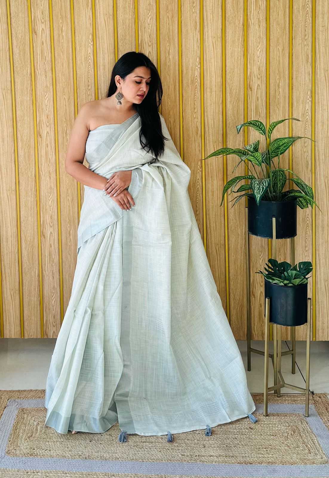 Ynf Cotton RIN183 GRIVA Sarees Rakhi Collections Festive Collections Wholesale Fancy Sarees Cotton Linen Sarees Casual Sarees Manufacturer- Kapda Export