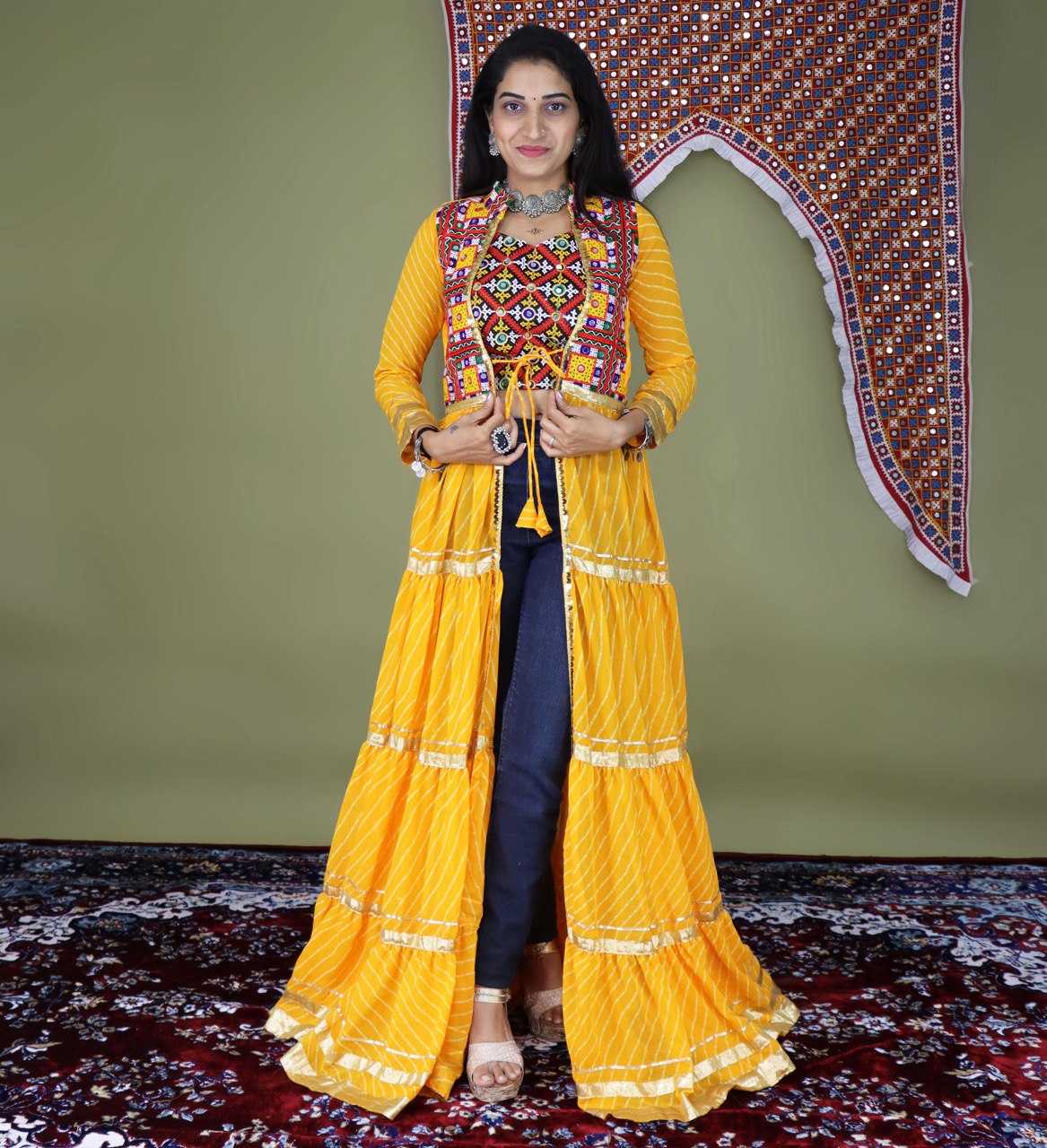 Ynf Georgette RIN119 8038 Kurti Wholesale Casual Kurtis Festive Kurtis Fancy Kurti Kurti With Jacket Manufacturer- Kapda Export