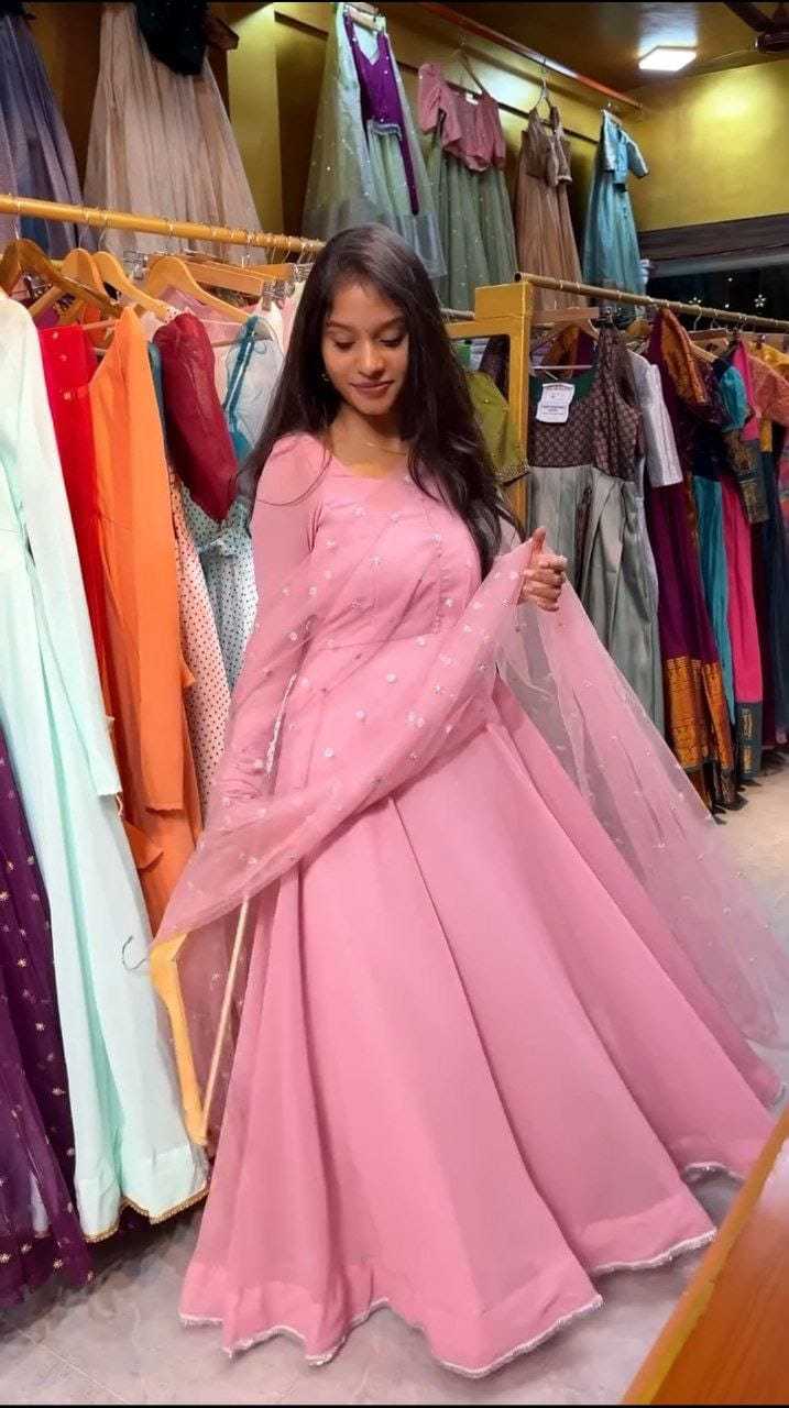 Ynf Georgette RIN157 2894 Gowns Diwali Collections Festive Collections Wholesale Fancy Gowns Party Gowns Georgette Gown Manufacturer- Kapda Export