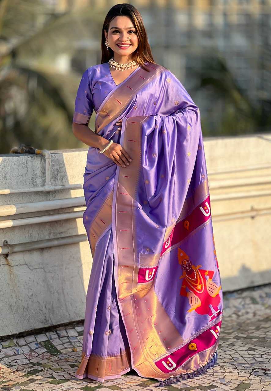 Ynf Paithani Silk RIN116 VITTHALA PAITHANI Silk Sarees Wholesale Paithani Sarees Heavy Silk Sarees Pure Zari Silk Sarees Manufacturer- Kapda Export