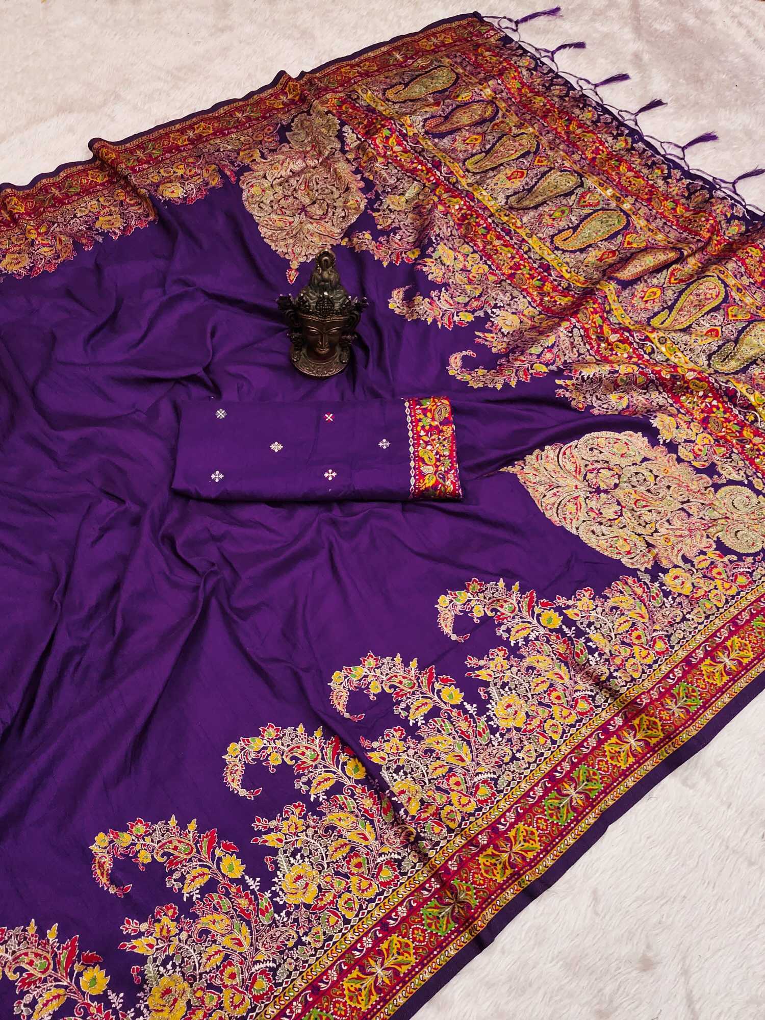 Ynf Pure Pashmina RIN118 132 Sarees Wedding Collections Wholesale Designer Sarees Heavy Sarees Wedding Outfits Manufacturer- Kapda Export