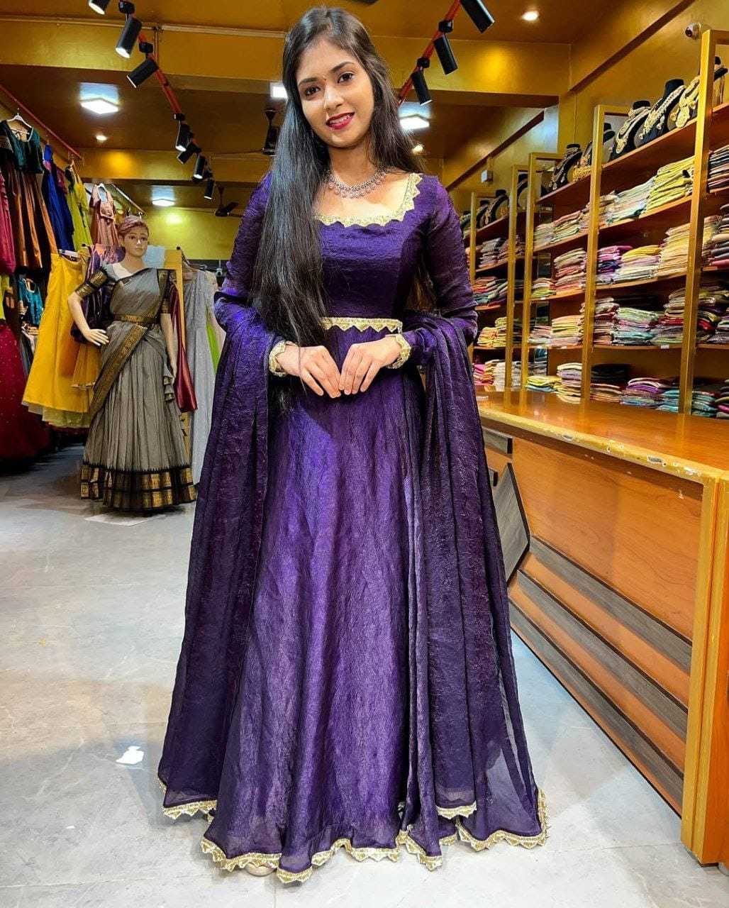 Ynf Soft Silk RIN157 3126 Gowns Rakhi Collections Festive Collections Wholesale Fancy Gowns Party Gowns Silk Gowns Manufacturer- Kapda Export