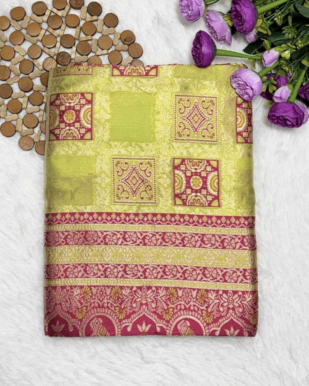 Ynf Kota Checks RIN207 132 Sarees Wholesale Jacquard Saree Zari Border Sarees Kora Sarees Manufacturer- Kapda Export