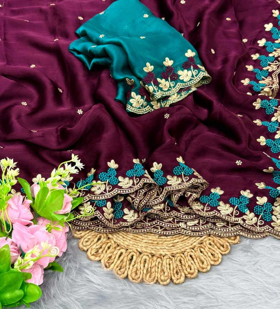 Ynf Satin RIN171 832 Sarees Wedding Collections Festive Collections Wholesale Embroidered Sarees Satin Sarees Bridesmaid Outfits Manufacturer- Kapda Export