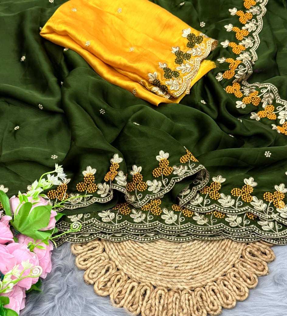 Ynf Satin RIN171 832 Sarees Wedding Collections Festive Collections Wholesale Embroidered Sarees Satin Sarees Bridesmaid Outfits Manufacturer- Kapda Export