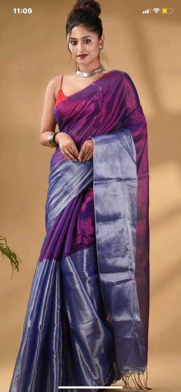 Ynf Tissue Silk KESH388 105 Sarees Wholesale Tissue Silk Saree Half-and-Half Sarees Silk Sarees Manufacturer- Kapda Export