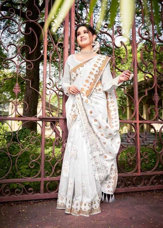 Ynf Banarasi Soft Silk RIN203 WHITE Silk Sarees Wedding Collections Festive Collections Wholesale Banarasi Silk Sarees Soft Silk Sarees White Silk Sarees Manufacturer- Kapda Export
