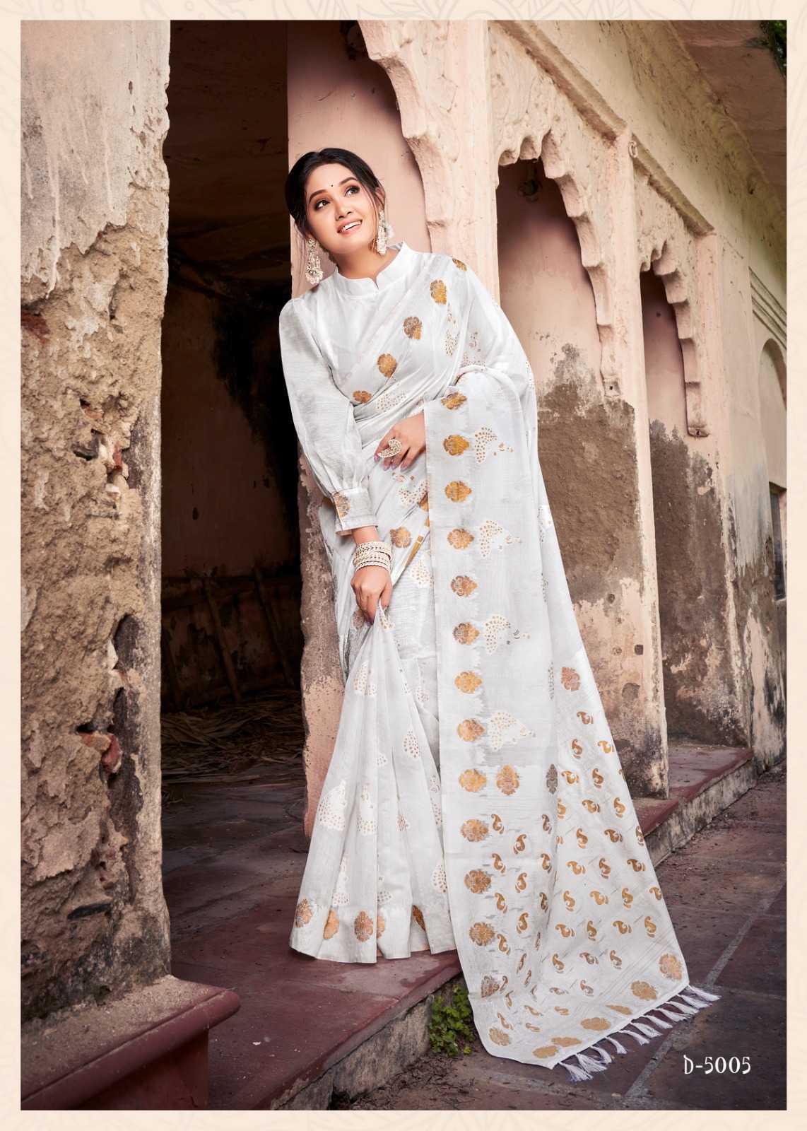 Ynf Banarasi Soft Silk RIN203 WHITE Silk Sarees Wedding Collections Festive Collections Wholesale Banarasi Silk Sarees Soft Silk Sarees White Silk Sarees Manufacturer- Kapda Export