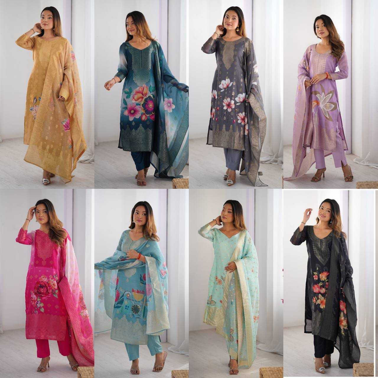 Ynf Chanderi Silk RIN133 16 Kurti Wholesale Fancy Kurti Printed Silk Kurti Manufacturer- Kapda Export