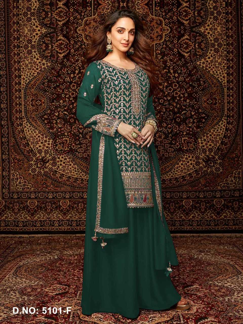 Ynf Chinon Silk RIN131 5101 Suits & Dresses Bollywood Collections Wholesale Palazzo Suit Kiara Advani Manufacturer- Kapda Export