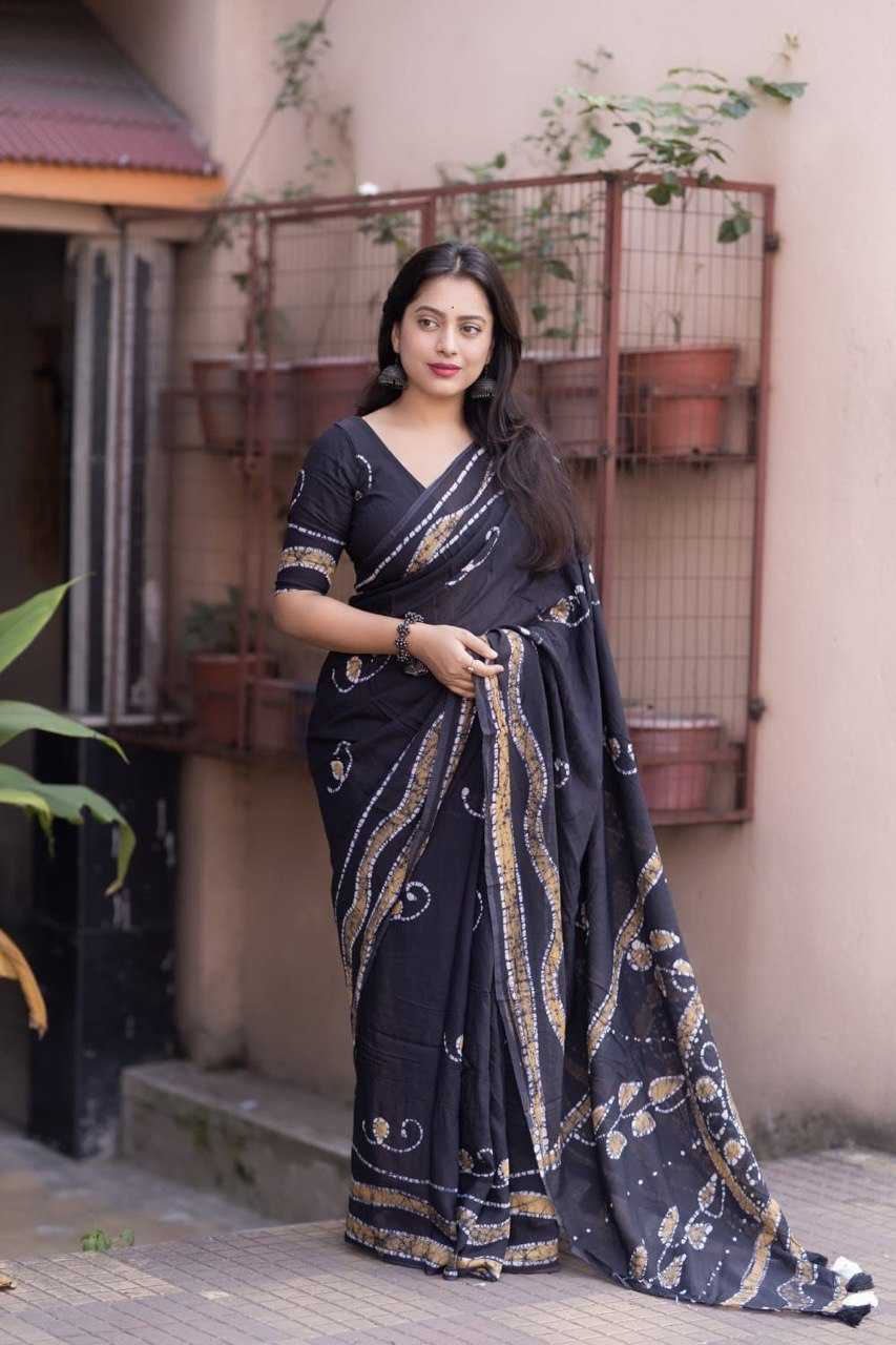 Ynf Cotton KESH433 202 Sarees Wholesale Chanderi Sarees Hand Printed Saree Cotton Sarees Manufacturer- Kapda Export