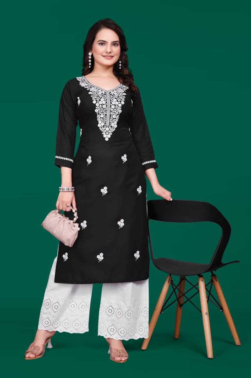 Ynf Cotton KESH461 93 Kurti Wholesale Embroidered Kurtis Chikan Kurti Kurti With Palazzo Manufacturer- Kapda Export