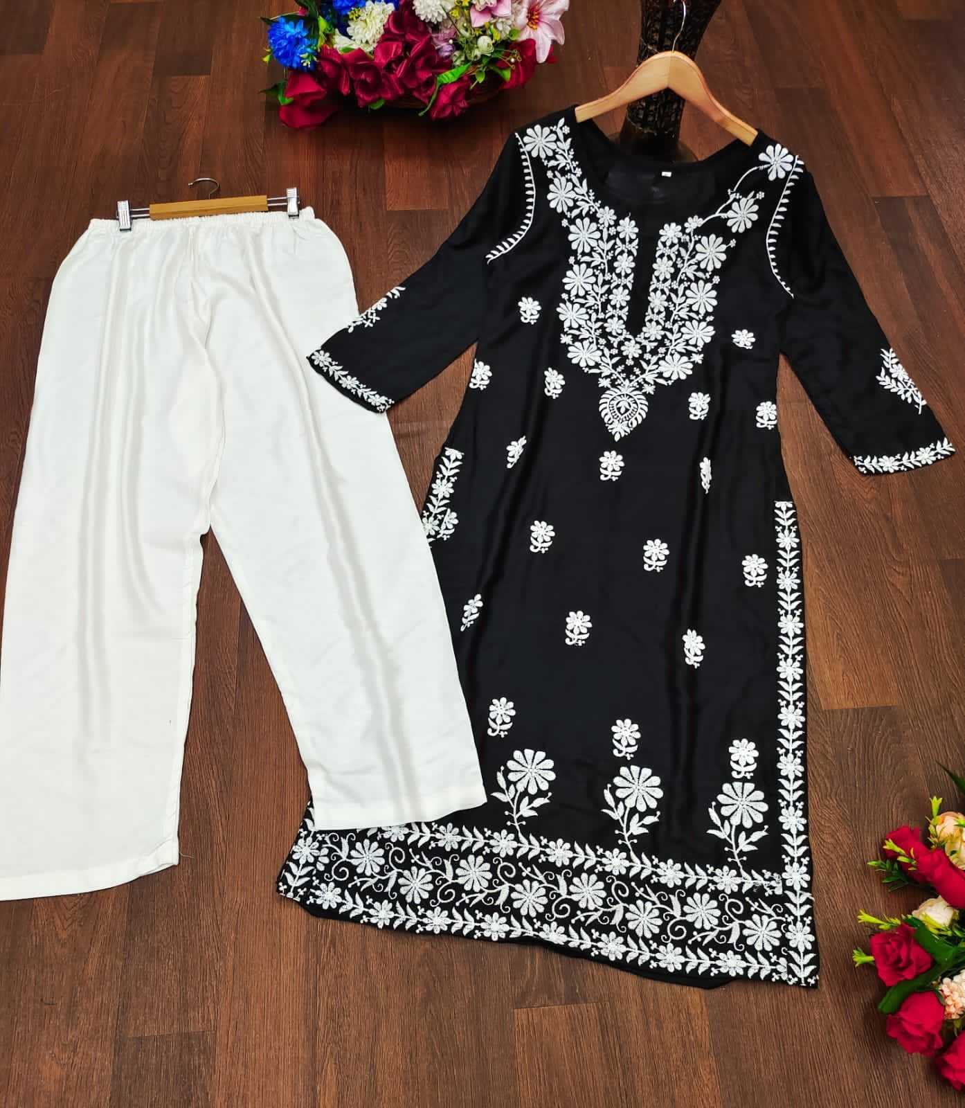 Ynf Cotton KESH502 575 Kurti Wholesale Cotton Kurtis Rayon Kurtis Chikan Kurti Manufacturer- Kapda Export