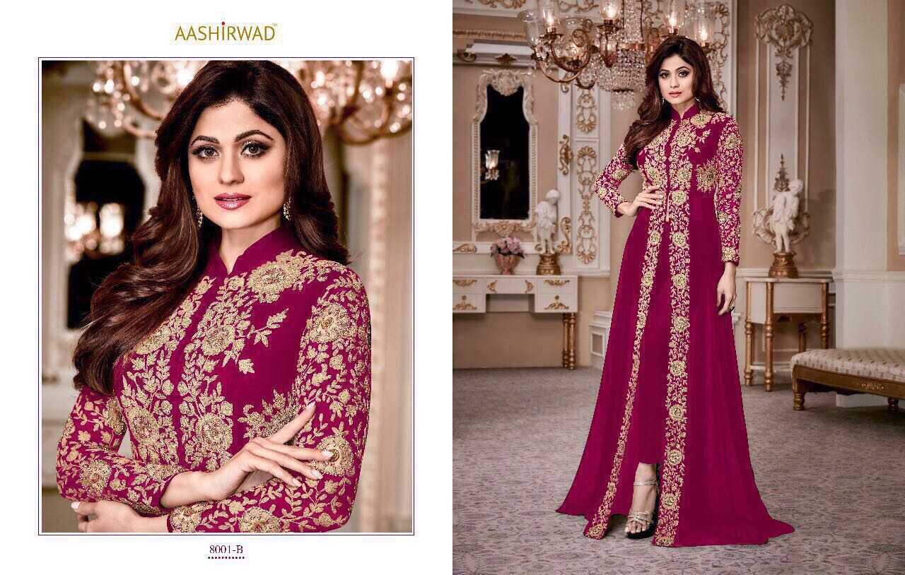 Ynf Faux Georgette KESH504 8001 Gowns Wedding Collections Bollywood Collections Wholesale Embroidery Gowns Georgette Gown Shamita Shetty Manufacturer- Kapda Export