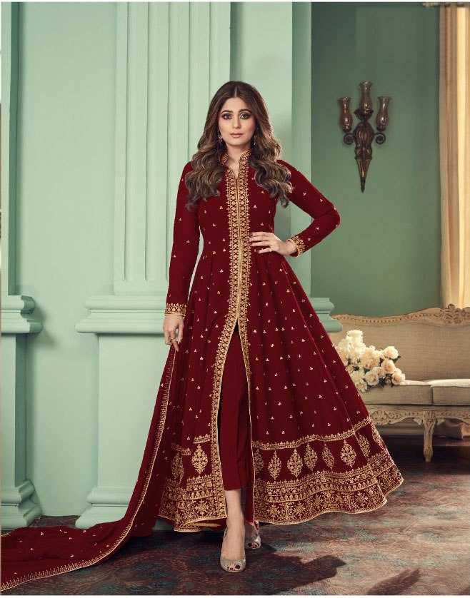 Ynf Faux Georgette KESH504 8527 Gowns Bollywood Collections Festive Collections Wholesale Georgette Gown Sequin Gowns Shamita Shetty Manufacturer- Kapda Export