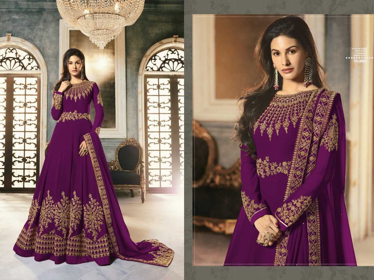 Ynf Georgette KESH504 009054 Suits & Dresses Wholesale Anarkali Suits Semi Stitched Suits Floor-Length Suits Semi-Stitched Suits Manufacturer- Kapda Export